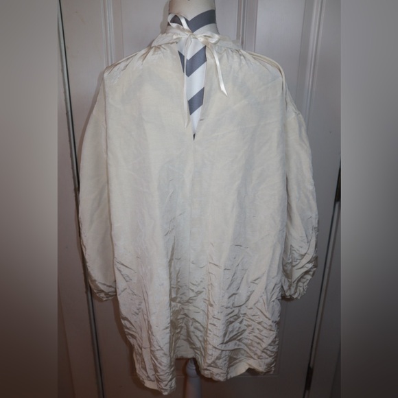 Cream Smock Dress SIZE LARGE - Picture 3 of 3